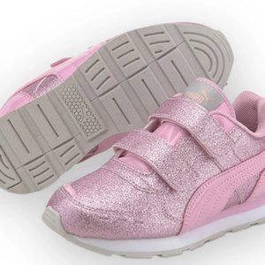 Puma Vista Glitz Little Girls Sneakers Little Girl's Size: 3C Pink Glitter NIB